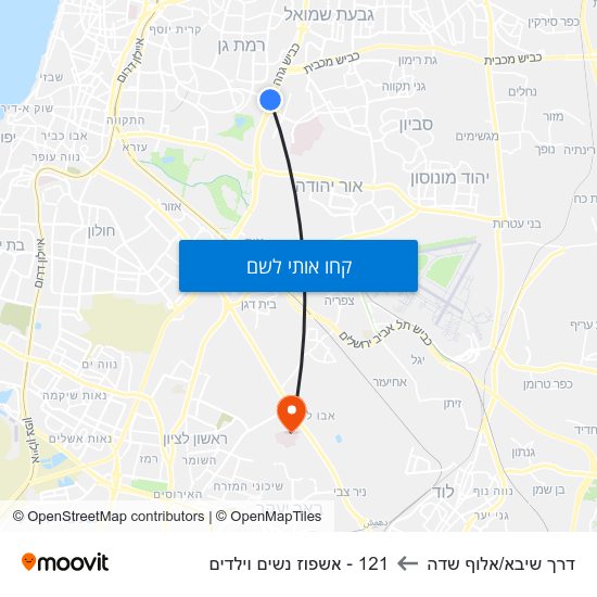 מפת דרך שיבא/אלוף שדה ל121 - אשפוז נשים וילדים