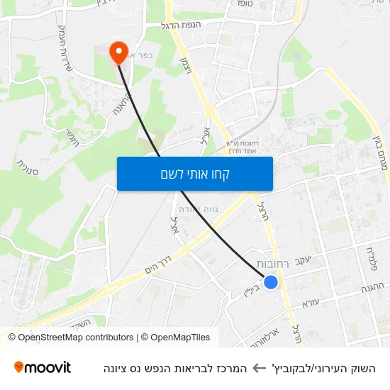 מפת השוק העירוני/לבקוביץ' להמרכז לבריאות הנפש נס ציונה