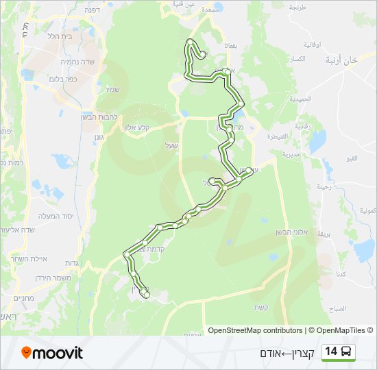 14 Bus Line Map