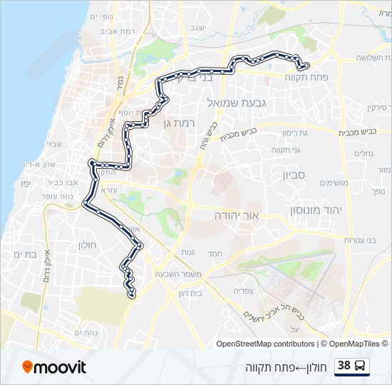 38 Bus Line Map