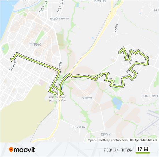 17 Bus Line Map