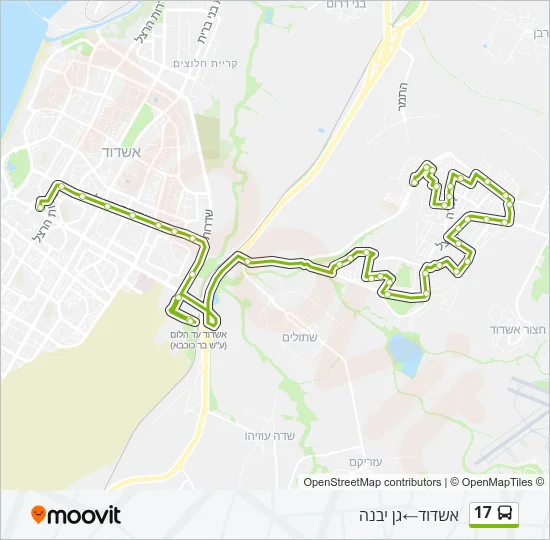 17 Bus Line Map