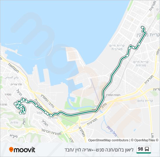 98 bus Line Map