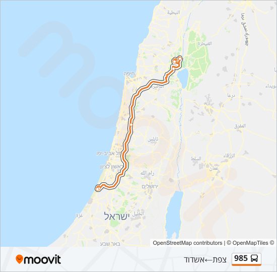 985 bus Line Map