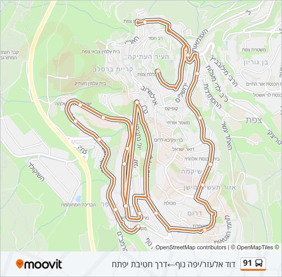 91 bus Line Map