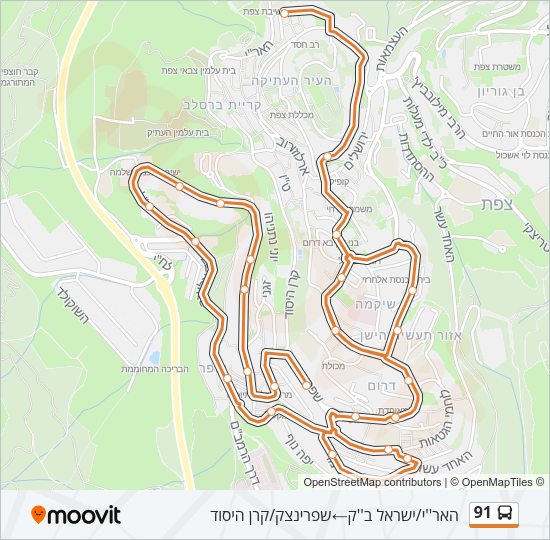 91 Bus Line Map
