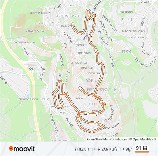 91 Bus Line Map