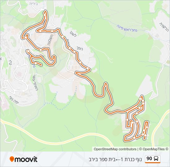 90 bus Line Map