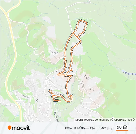 90 Bus Line Map
