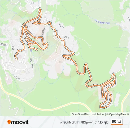 90 Bus Line Map