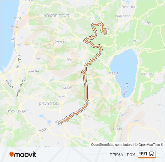 991 bus Line Map