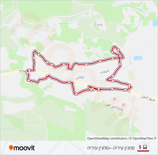 5 bus Line Map