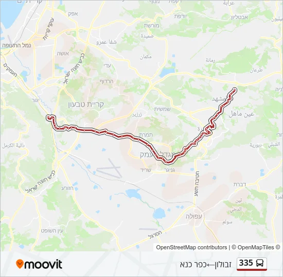 335 Bus Line Map
