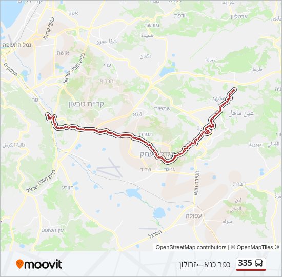 335 Bus Line Map