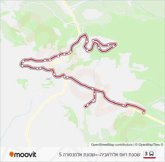 3 Bus Line Map