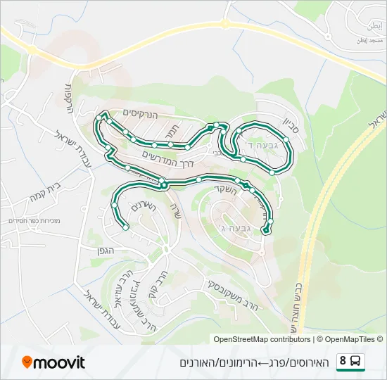 8 Bus Line Map