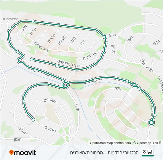 8 Bus Line Map
