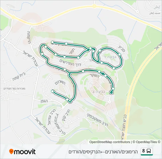 8 Bus Line Map