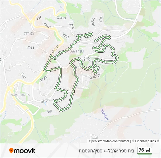 76 Bus Line Map