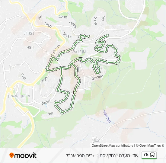 76 Bus Line Map