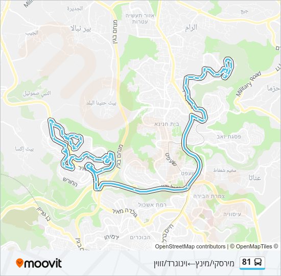 81 bus Line Map