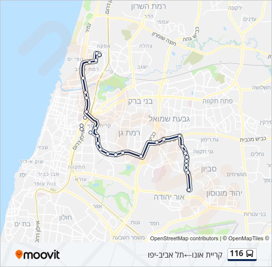 116 Bus Line Map