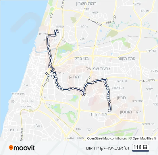116 Bus Line Map
