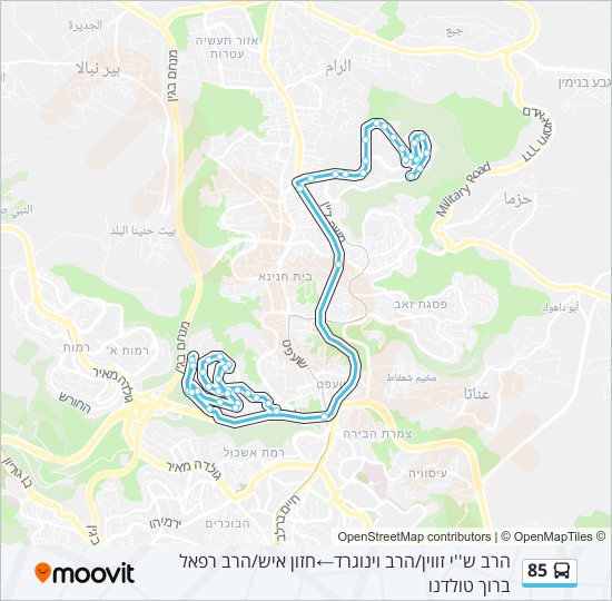 85 bus Line Map