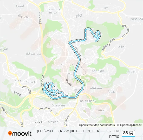 85 Bus Line Map