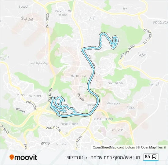 85 Bus Line Map