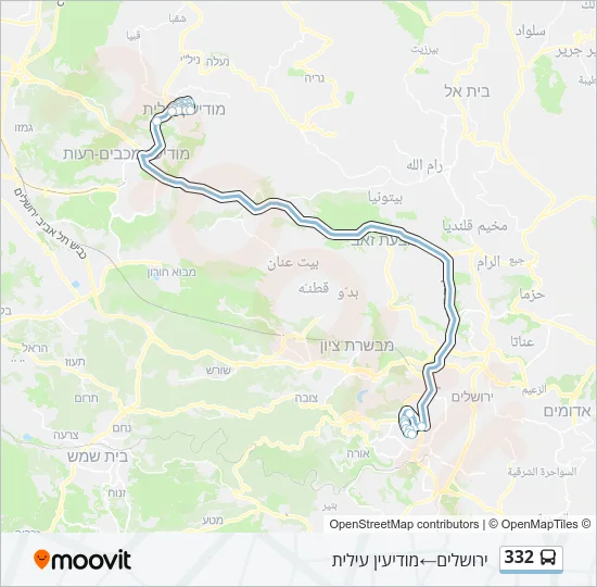 332 Bus Line Map