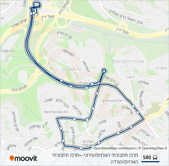 580 Bus Line Map
