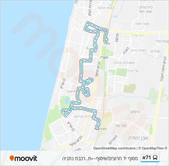 71א Bus Line Map