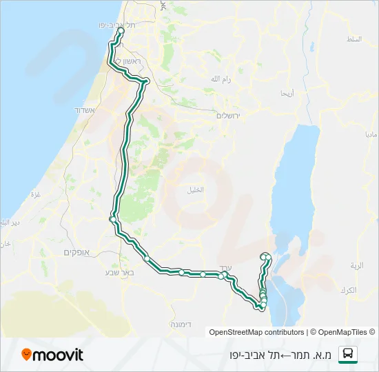 Автобус 421 - בהזמנה מראש: карта маршрута