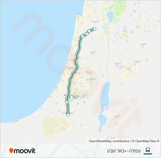 Автобус 870 - בהזמנה מראש: карта маршрута
