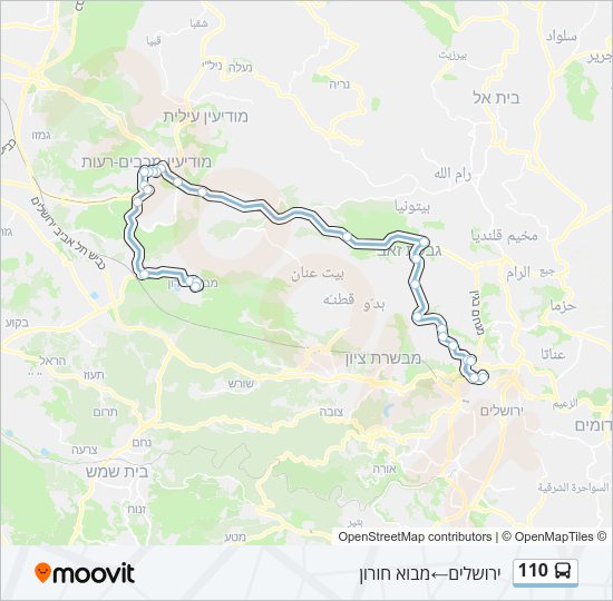110 Bus Line Map