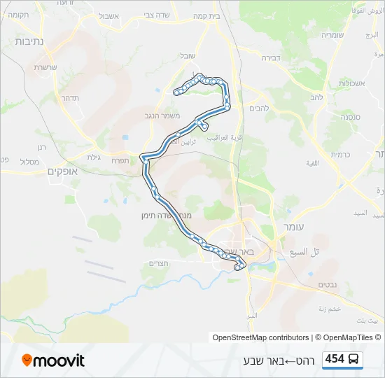 454 Bus Line Map