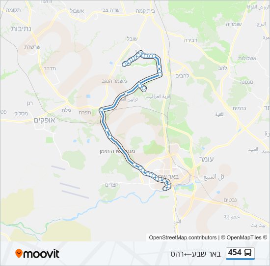 454 Bus Line Map