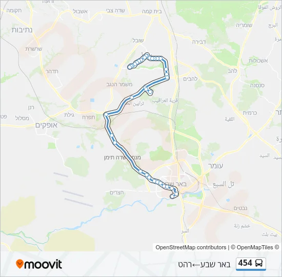 454 Bus Line Map