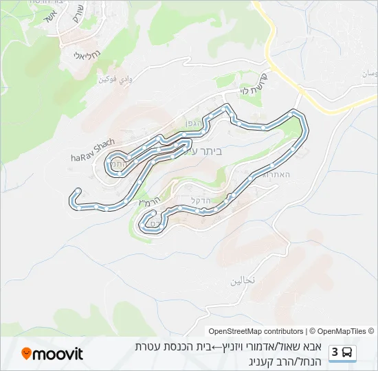 3 Bus Line Map