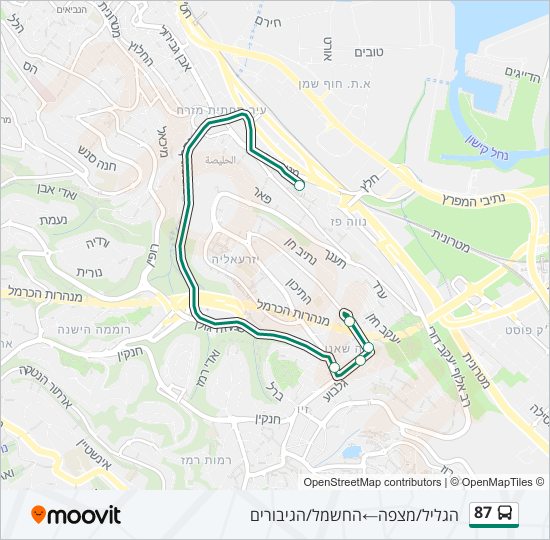 87 bus Line Map