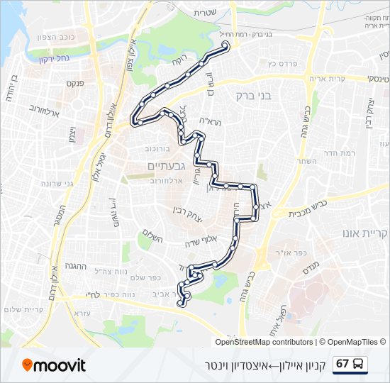 67 bus Line Map