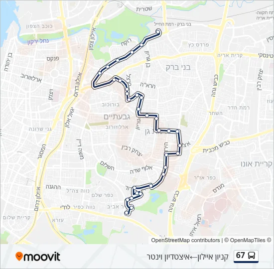 67 Bus Line Map
