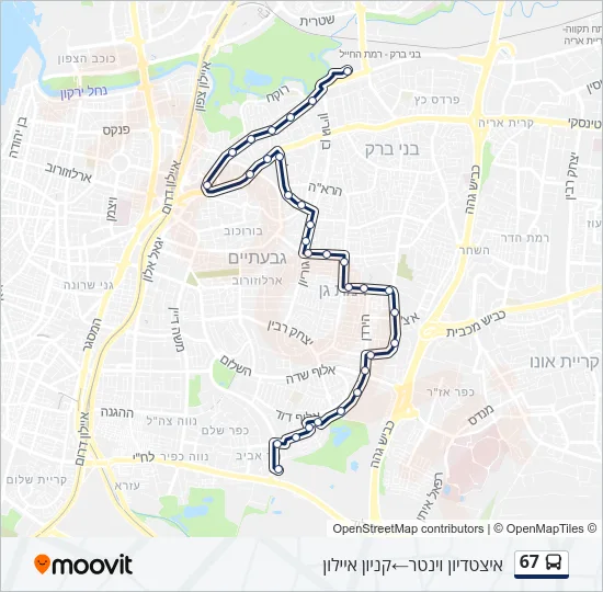 67 Bus Line Map