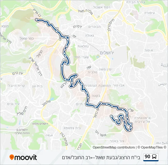 90 Bus Line Map