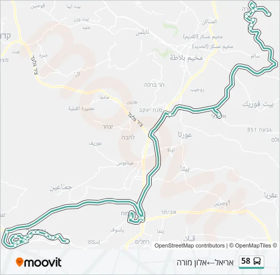 58 Bus Line Map