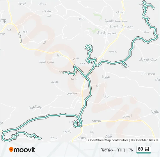 60 Bus Line Map