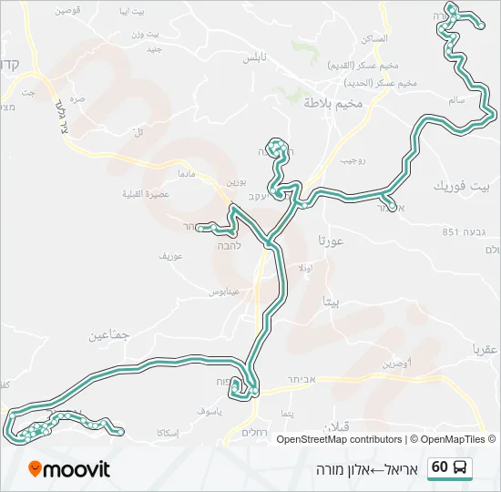 60 Bus Line Map