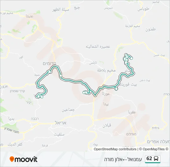 62 Bus Line Map
