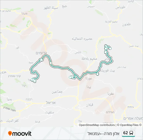 62 Bus Line Map